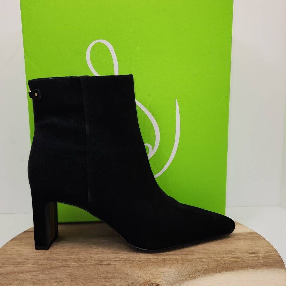 Sam Edelman Saige Ankle Boots Black Suede Women's Size 10 M